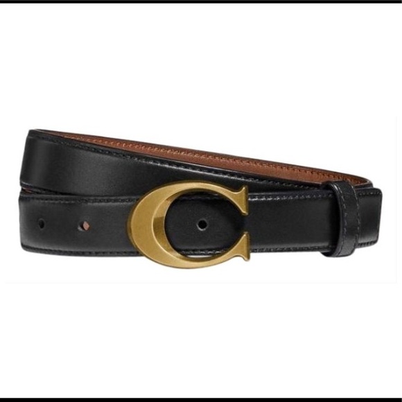 Coach Accessories - Coach Black Signature 25mm New Belt NWT